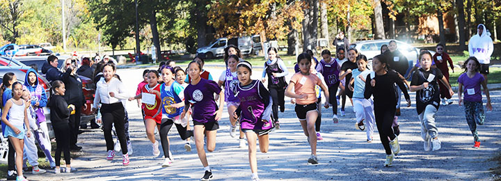Sunny skies were out for Six Nations Elementary Schools annual Cross Country meet at Chiefswood Park.